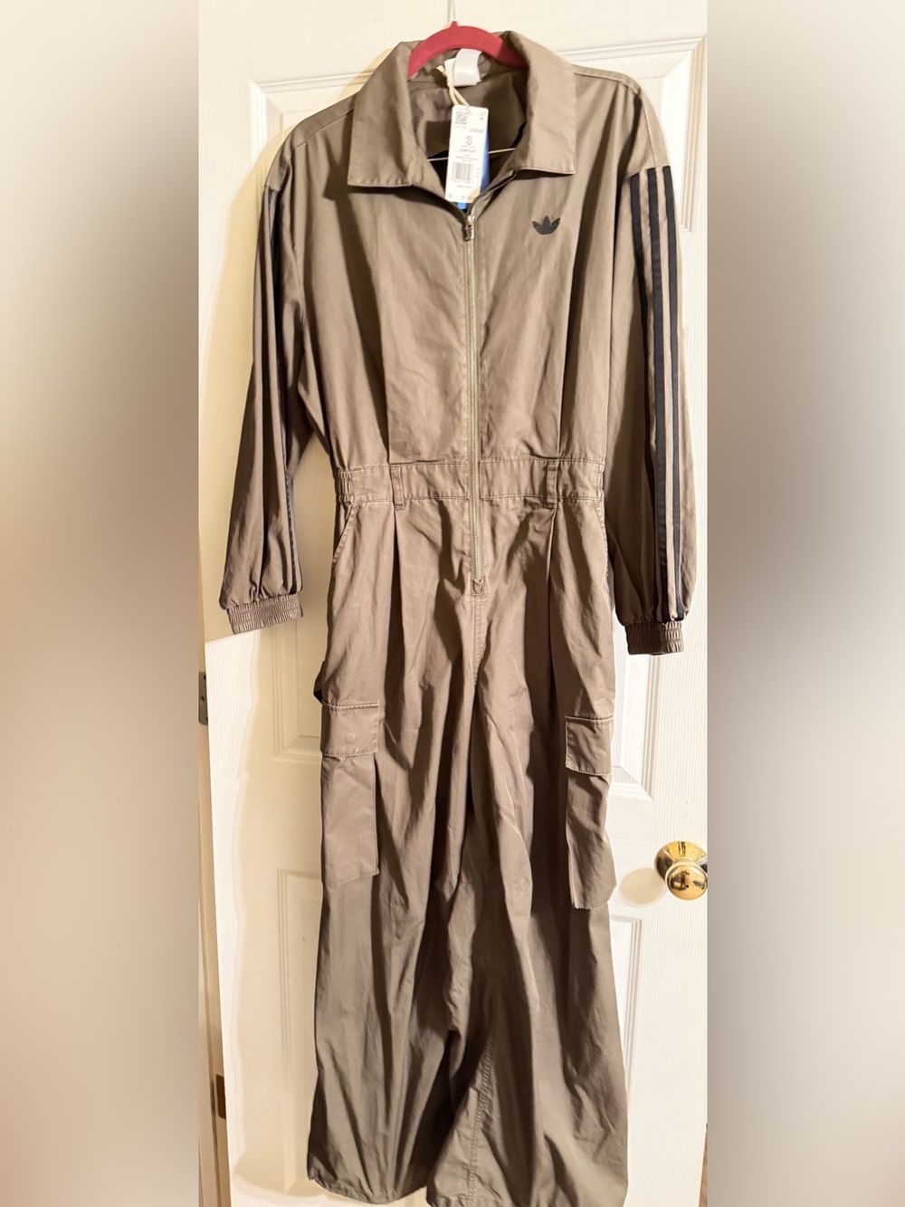 BRAND NEW Adidas Olive Green Utility Jumpsuit - Picture 2 of 5